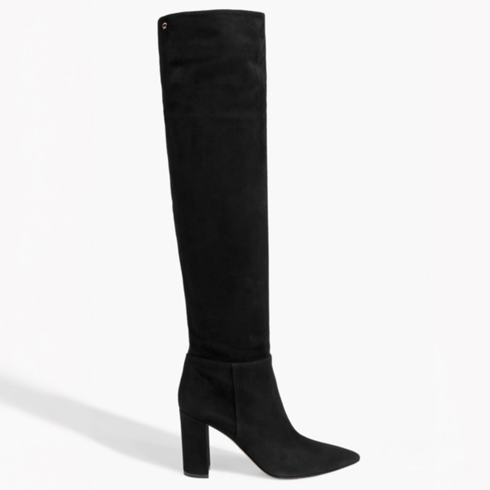 GIANVITO ROSSI $1995 Piper 85 suede over-the-knee boots Size 39.5